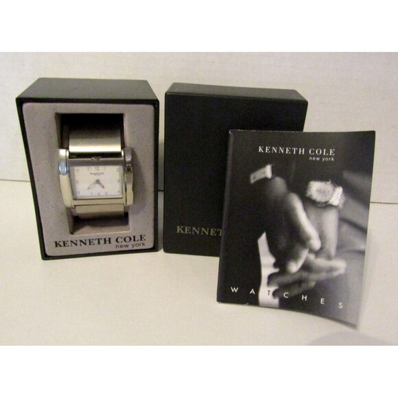 Kenneth Cole New York Watch Vintage Stainless Steel With Box Booklet KC4349 - Picture 1 of 12